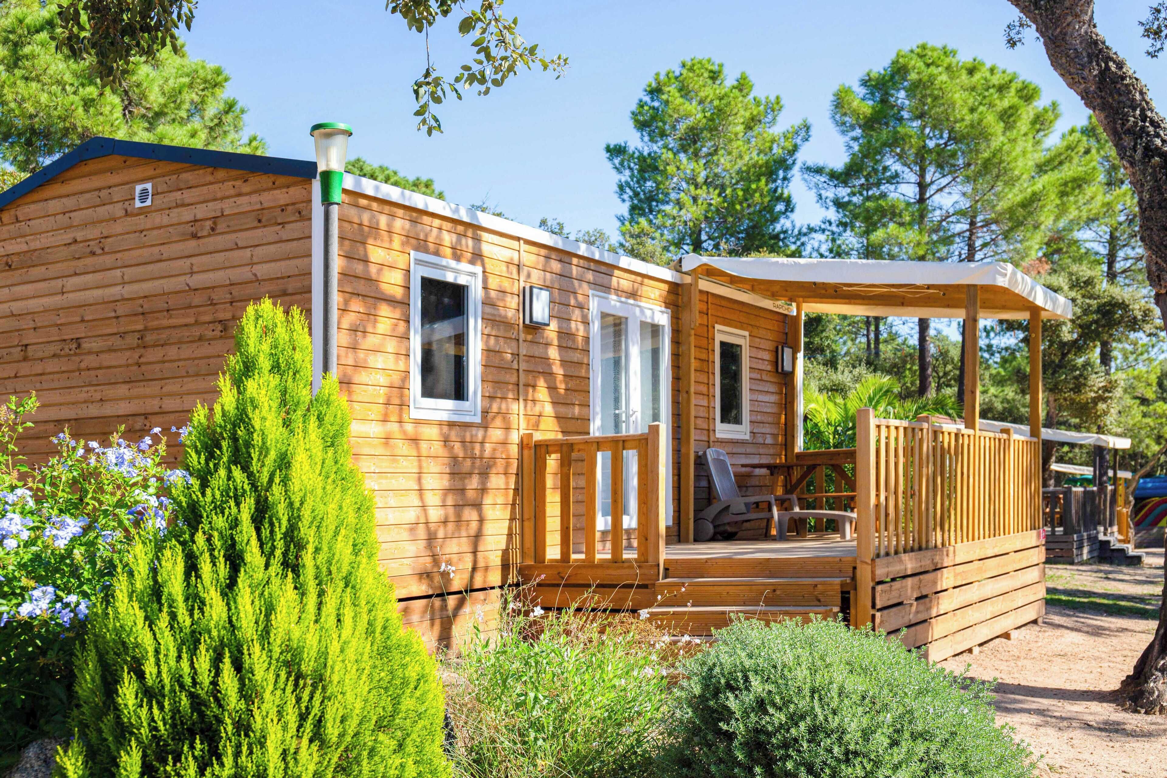 Mobile Home Confort, 2 chambres, climatisation | Terrasse/Patio