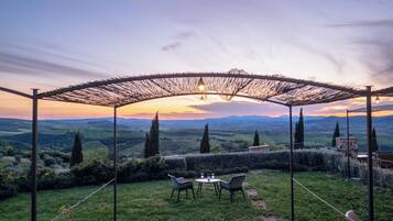 Apartamento panorâmico, 1 cama de casal, ar-condicionado | Terraço/pátio