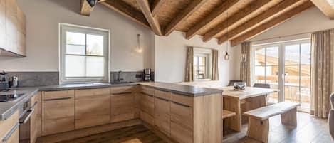 Kühlschrank, Mikrowelle, Herdplatte, Geschirrspüler