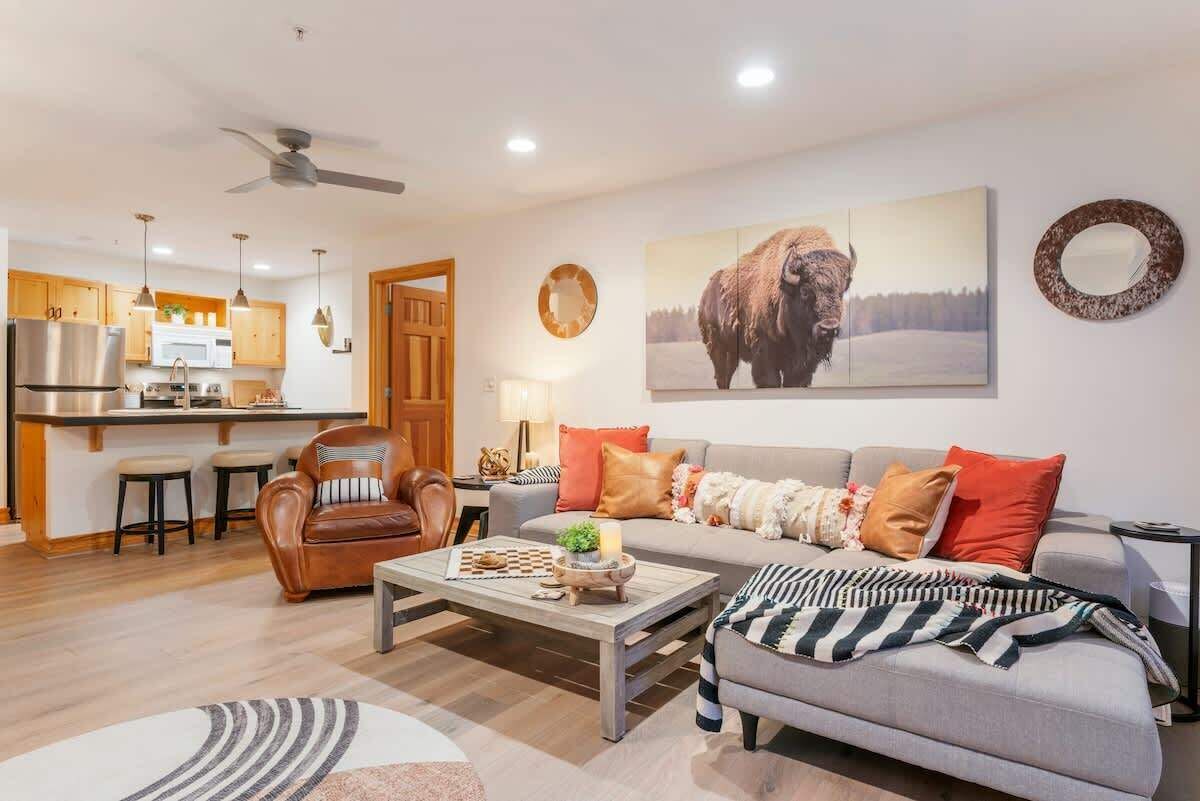 TV, fireplace, offices