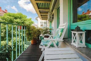Leilighet – classic, balkong, byutsikt | Terrasse/patio