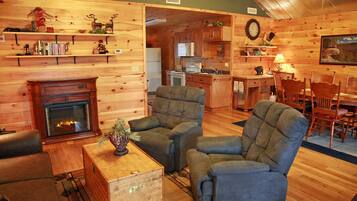 Smart-tv och eldstad