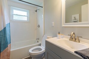 Towels, soap, toilet paper
