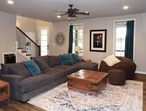 Smart TV, fireplace, printers