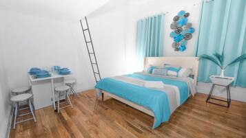 1 habitación, tabla de planchar con plancha, wifi y ropa de cama