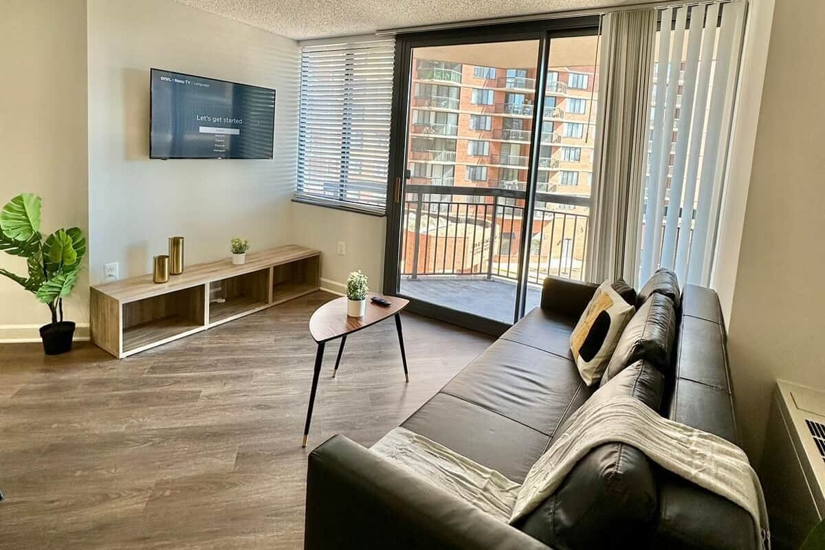 Comfort Apartment, 1 Bedroom, Balcony, Park View | Living area | 50-inch plasma TV with cable channels