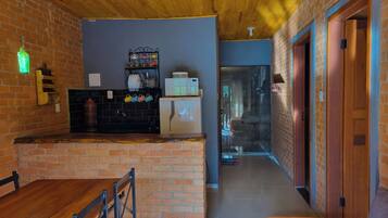 Superior Quadruple Room, Lanai, Hill View | Living area | 28-inch TV with cable channels, fireplace