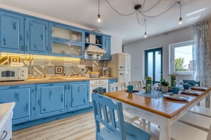 Fridge, microwave, oven, stovetop - Villa Leticija (Hreljin)