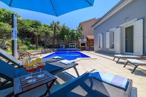 A heated pool