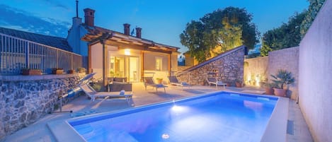A heated pool