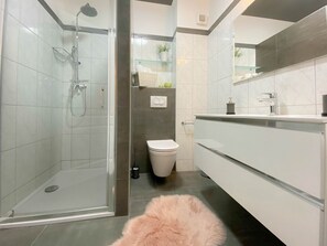 Shower, towels - Fantastic casa with two barbecues, private pool, washing machine, tumble dryer (Novigrad)