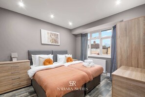 5 bedrooms, iron/ironing board, travel cot, WiFi