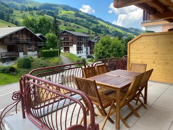 Outdoor dining - Superb 3 room next to the chairlift in Arêches (Beaufort)