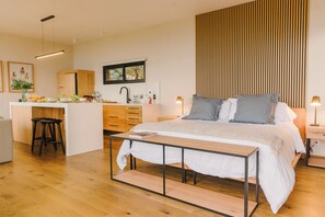 Cabane Junior, vue montagne | Literie de qualité supérieure, coffres-forts dans les chambres