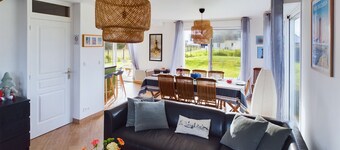 300m from the wild coast, family home for 8