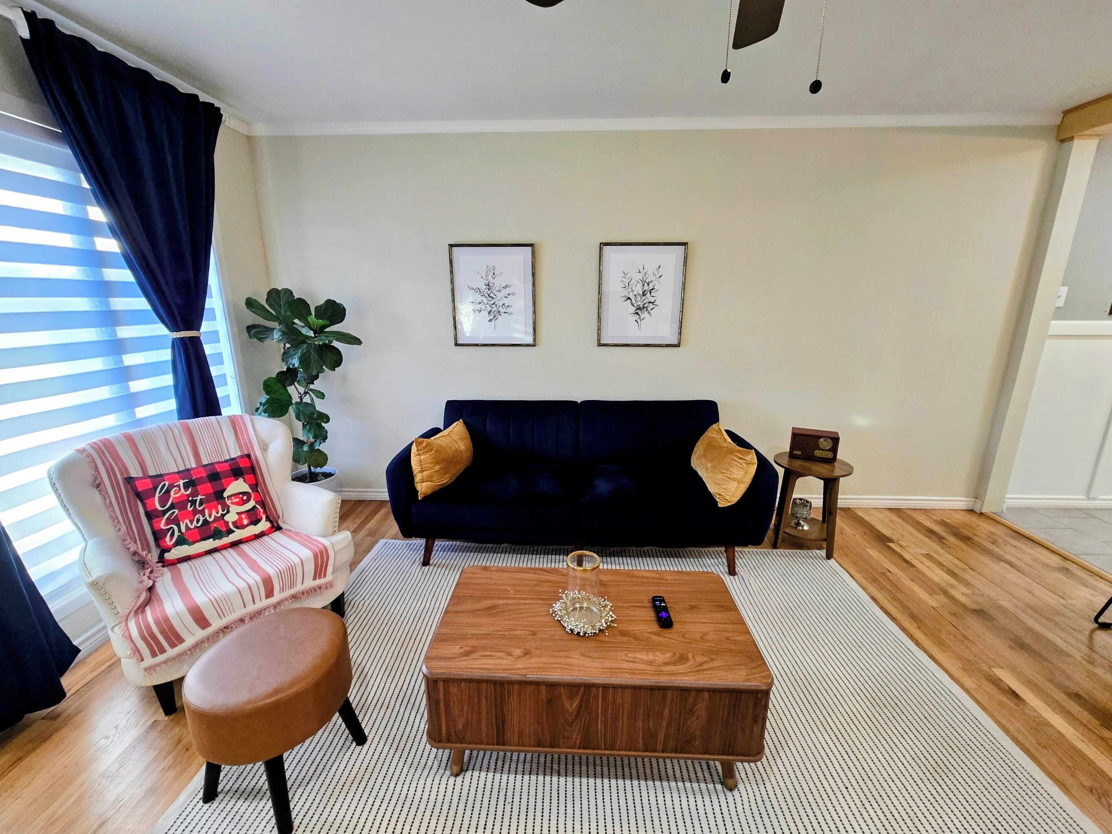 Smart TV, books, stereo