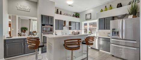 Microwave, oven, stovetop, dishwasher