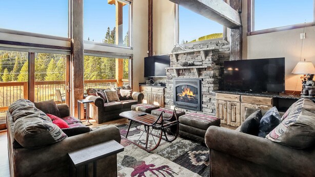 Cabin, Multiple Beds, Hot Tub, Mountain View (MoMountain Fun) | Living area - Momountain Fun Secluded Escape (Breckenridge)