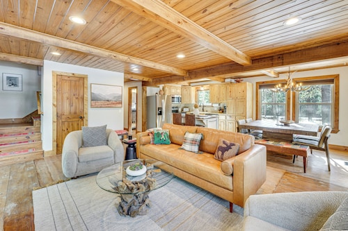 Hot Tub + Fireplace: Cozy Angel Fire A-Frame Cabin