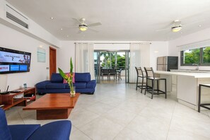 Superior Apartment | Living area | TV - Aligio Aparthotel Beachfront (Las Terrenas)