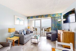 TV, video library - 11th floor oceanfront condo w/private balcony, 18 pools & hot tubs (North Myrtle Beach)