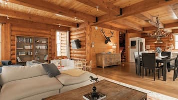 TV, caminetto, impianto stereo