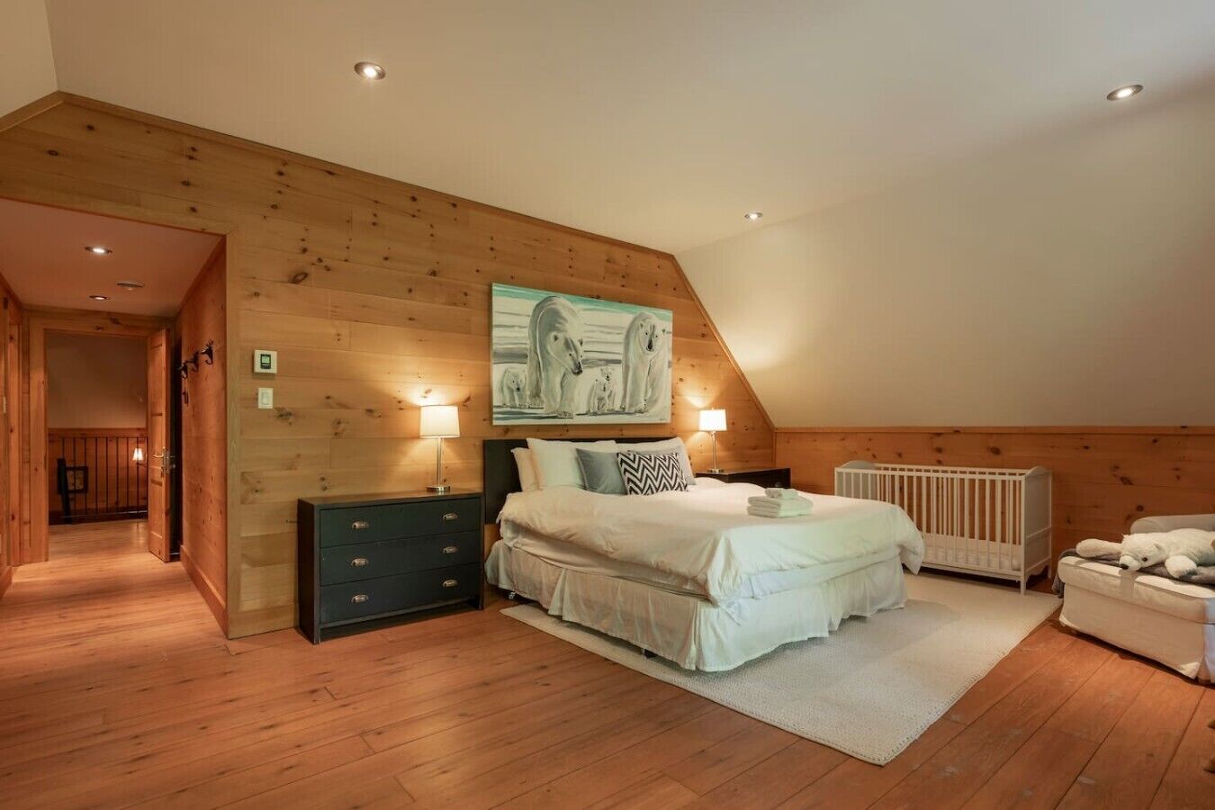 Desk, iron/ironing board, travel crib, WiFi