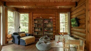 TV, fireplace, stereo