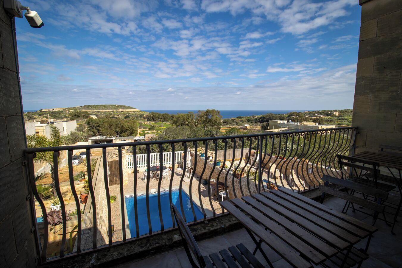 Classic Double Room, Partial Sea View | Terrace/patio