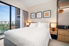 1 slaapkamer, een strijkplank/strijkijzer, wifi, beddengoed