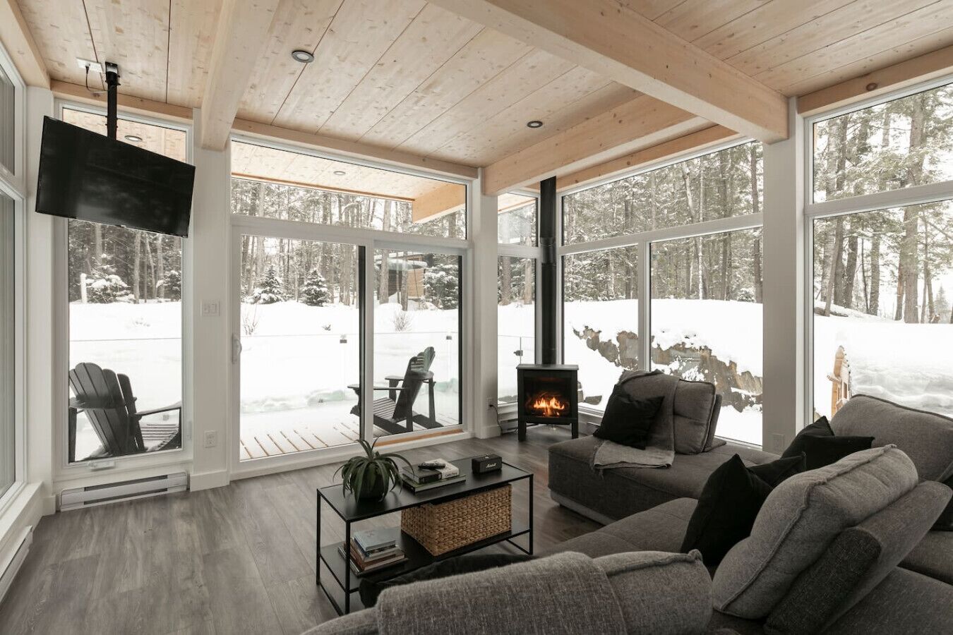 TV, fireplace, stereo