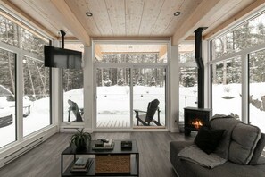 TV, fireplace, stereo