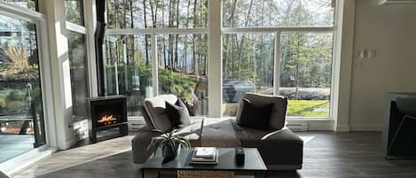 TV, fireplace, stereo