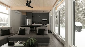 TV, fireplace, stereo