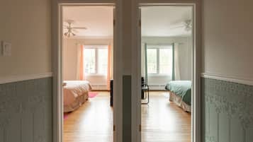 2 bedrooms, travel crib, WiFi, bed sheets