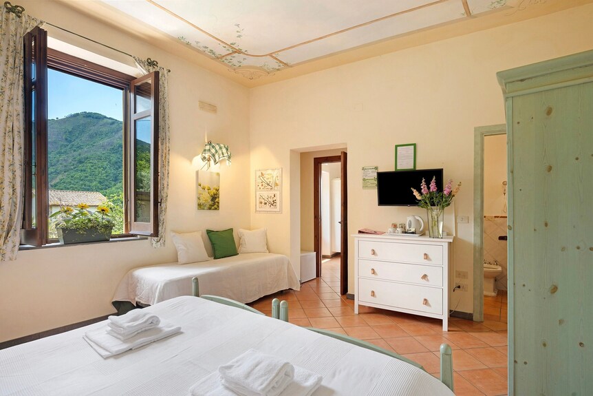 Agriturismo 'Camera Quadrupla Con Vista Giardino' Con Vista Sulle Montagne E Aria Condizionata - Serino