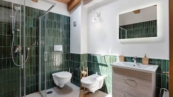 Ducha, secador de pelo, toallas