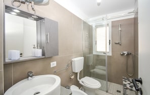 Shower, hair dryer
