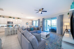 Smart TV, video games, DVD player, table football