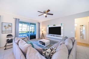 Smart TV, video games, DVD player, table football