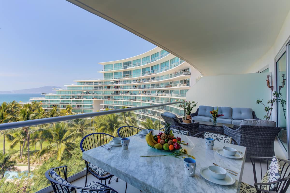 Familienapartment, Balkon, Meerblick | Balkon