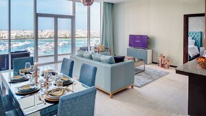 Standard Apartment, 3 Bedrooms (Apartment) | Living area - Dream Inn - SeaView: Prime Location | Beach Access (Dubai)