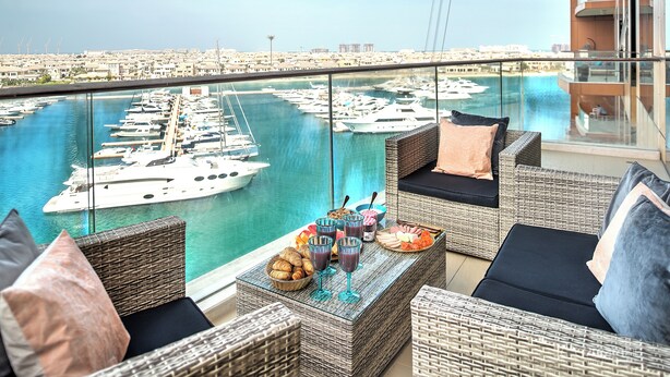 Standard Apartment, 3 Bedrooms (Apartment) | Terrace/patio - Dream Inn - SeaView: Prime Location | Beach Access (Dubai)