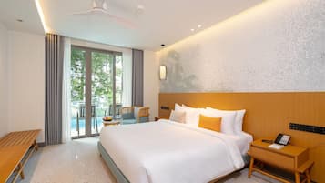 Superior Room, 1 King Bed, Pool Access | In-room safe, iron/ironing board, free cots/infant beds, bed sheets