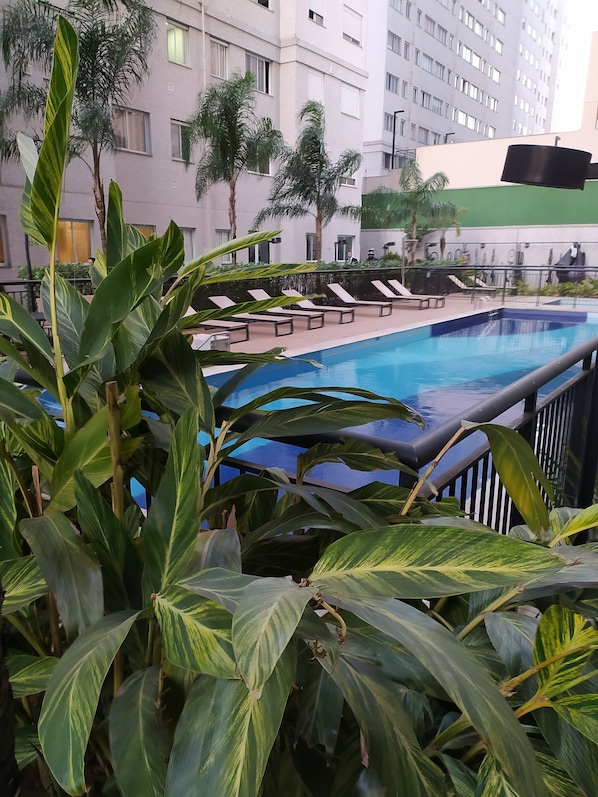 Piscine extérieure, piscine chauffée