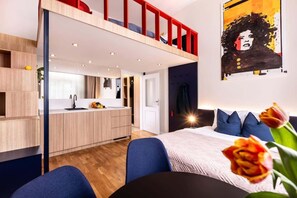 1 slaapkamer, een strijkplank/strijkijzer, reisbedje, wifi