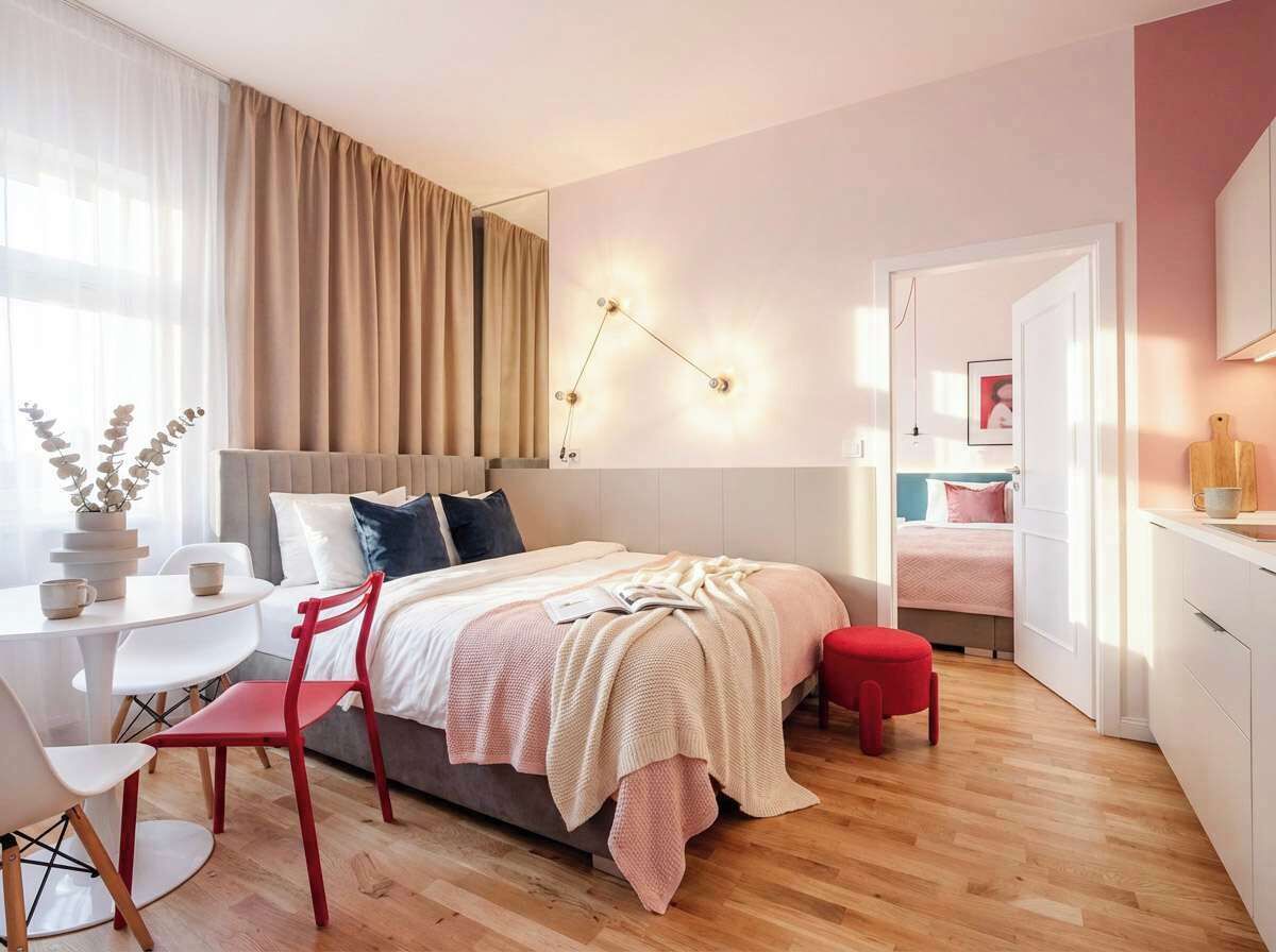 2 عدّة غرف نوم ومكواة/لوح كي وواي فاي وملاءات أسرّة