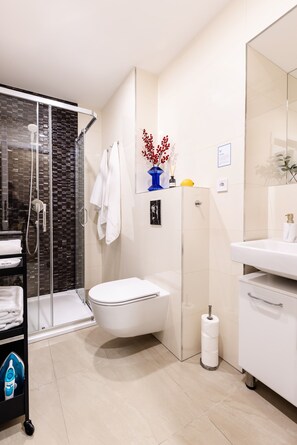 Shower, hair dryer