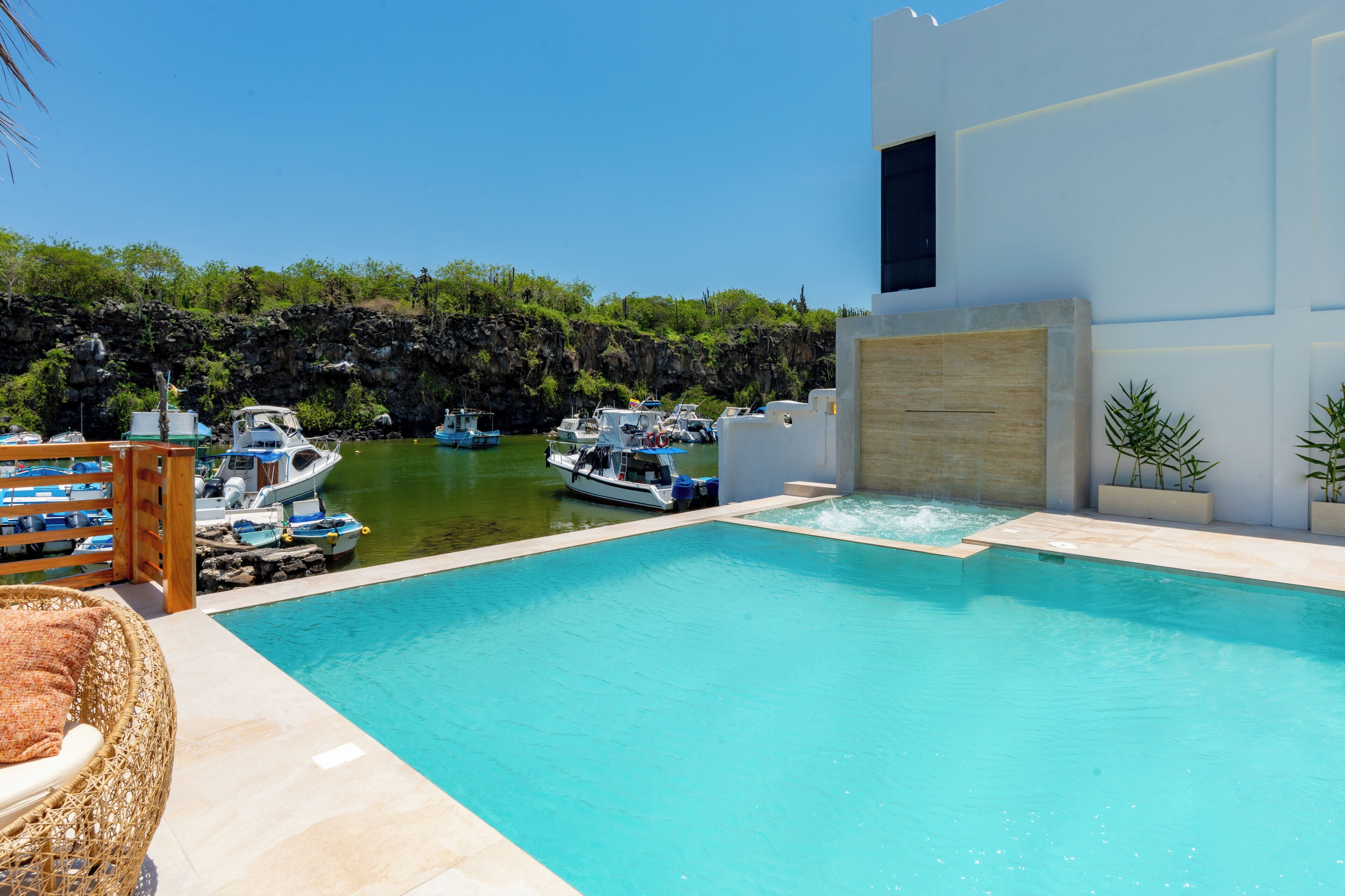 Outdoor pool, open 1:00 PM to 10:00 PM, sun loungers