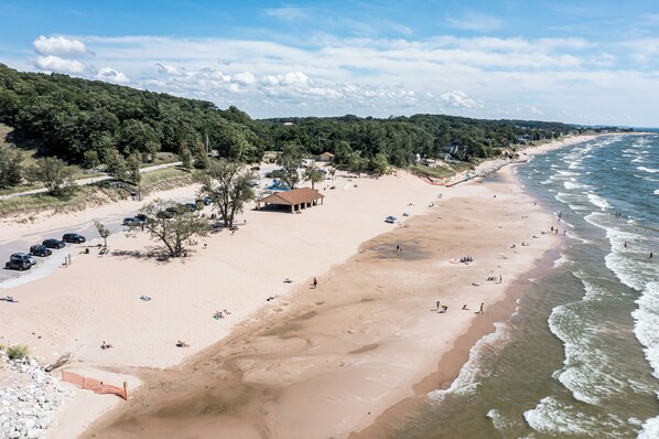 Na praia